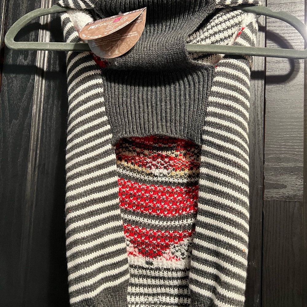 Large Christmas gnome dog sweater